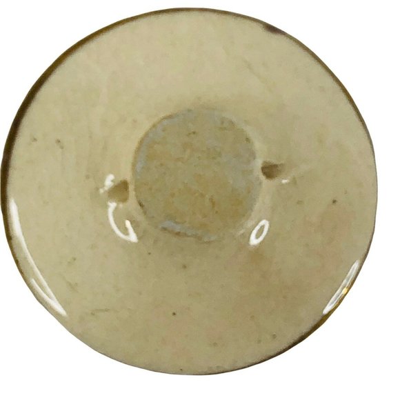 2 Japanese Satsuma Buttons Porcelain Flower Design 1 1/8” Gold Trim Floral VTG - Picture 5 of 9